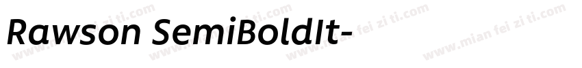 Rawson SemiBoldIt字体转换